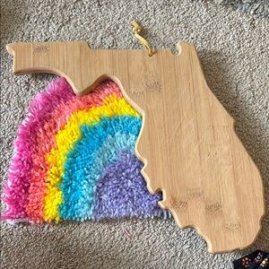 Wooden Florida Shaped cutting board (used)